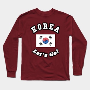 ⚽ Korea Soccer, 태극기 Flag, C'mon! Let's Go! 대한민국! Team Spirit Long Sleeve T-Shirt